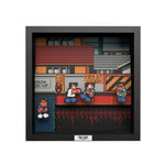 River city: Rivals at work scene video game (1989) shadow box art officially licensed 9x9 inch (23x23cm) | Pixel Frames