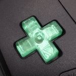 Hand cast custom resin buttons for Nintendo Game Boy Advance - Chrome Green | Lab Fifteen Co