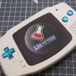 Hand cast custom resin buttons for Nintendo Game Boy Advance - Chrome Blue | Lab Fifteen Co