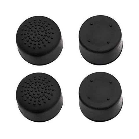 Tall XL concave & convex soft silicone thumb grips for Sony PS4. Analogue thumb stick non slip grip caps for Playstation 4 controller, pack of 4 - Black | ZedLabz - 2