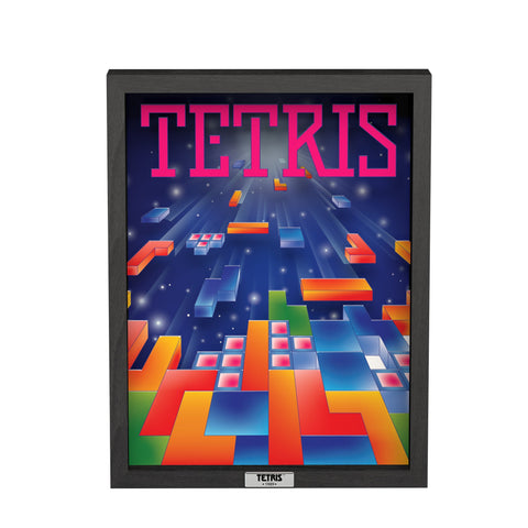 Tetris video game artwork (1989) shadow box art officially licensed 9x12 inch (23x30cm) | Pixel Frames - 2