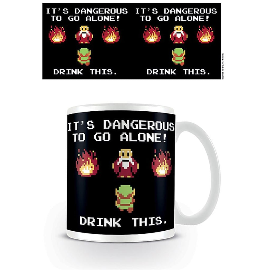 The Legend Of Zelda Drink This pixel art retro style official mug 11oz/315ml white ceramic | Pyramid - 1