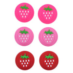 Thumb grips for Nintendo Switch Lite & Switch Joy - Con silicone stick caps - 6 pack Strawberry edition Pink | ZedLabz - 1