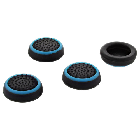 Thumb grips for PS4 Sony controller dotted stick cover grip caps - 4 pack blue & black | ZedLabz - 1