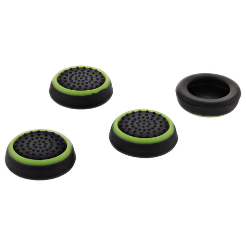 Thumb grips for PS4 Sony controller dotted stick cover grip caps - 4 pack green & black | ZedLabz - 1