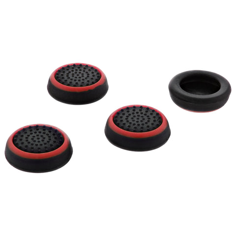 Thumb grips for PS4 Sony controller dotted stick cover grip caps - 4 pack red & black | ZedLabz - 1