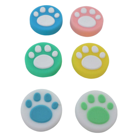 Thumb grips for Switch Lite & Joy - Con Animal Crossing edition paws silicone caps - 6 pack | ZedLabz - 1