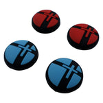 Thumbstick caps for Nintendo Switch Lite & Switch Joy - Con silicone rubber protective grips Smash Bros style - 4 pack Blue & Red | ZedLabz - 2