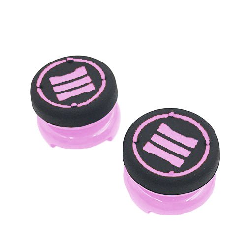 Thumbstick extender grips for Sony PS4 controllers tall XL heavy duty non slip analog thumb cap mod - 2 pack Pink | ZedLabz - 1