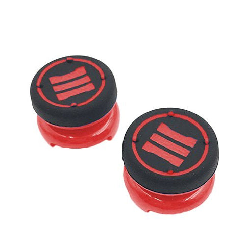 Thumbstick extender grips for Sony PS4 controllers tall XL heavy duty non slip analog thumb cap mod - 2 pack red | ZedLabz - 1