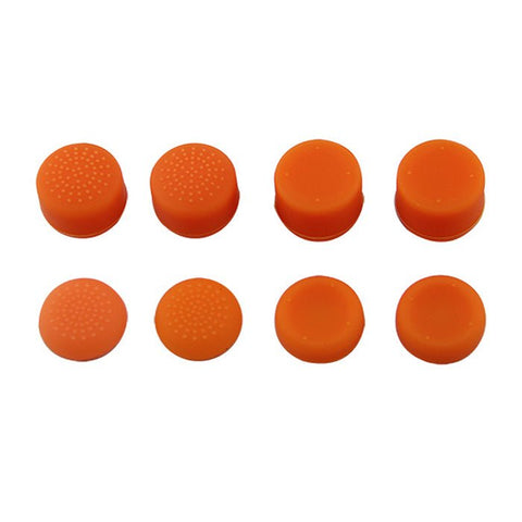 Thumbstick grips for PS4 Sony controller rubber silicone grip cover - 8 pack Orange | ZedLabz - 1