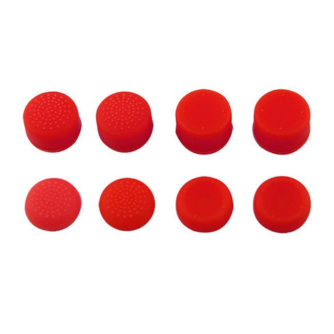 Thumbstick grips for PS4 Sony controller rubber silicone grip cover - 8 pack Red | ZedLabz - 1