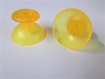 Thumbsticks for Sony PS3 controllers analog rubber convex replacement - 2 pack Clear Yellow | ZedLabz - 2