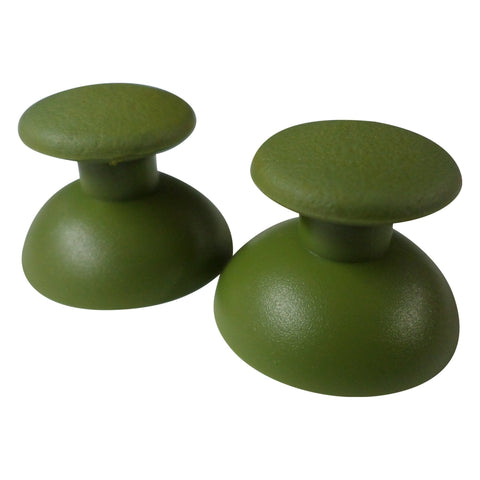 Thumbsticks for Sony PS3 controllers analog rubber convex replacement - 2 pack olive green | ZedLabz - 1