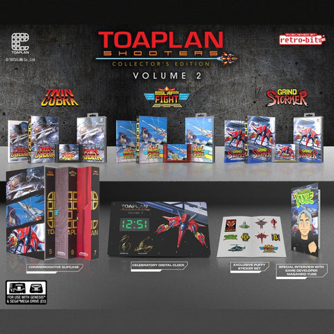 Toaplan Shooters Vol 2 - Collector’s Full Set inc Twin Cobra, Slap Fighter & Grind Stormer for Sega Genesis & Megadrive region free [PRE-ORDER] | Retro-bit Publishing