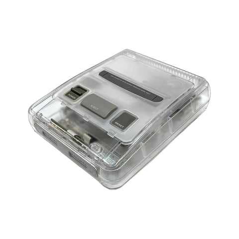 Transparent shell for SNES Super Nintendo PAL (Super famicom SFC JAP) console - Clear | Retro Game Restore - 1