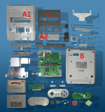 Transparent shell for SNES Super Nintendo PAL (Super famicom SFC JAP) console - Clear | Retro Game Restore - 2