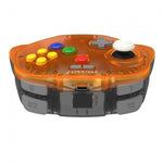 Tribute 64 2.4Ghz wireless N64 mini controller for N64, Switch, PC, Mac and Other USB Devices V2 - Clear orange Hawk editon | Retro - Bit - 7