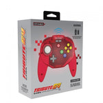 Tribute 64 2.4Ghz wireless N64 mini controller for N64, Switch, PC, Mac and Other USB Devices V2 - Clear red | Retro - Bit - 13