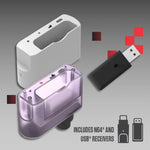 Tribute 64 2.4Ghz wireless N64 mini controller for N64, Switch, PC, Mac and Other USB Devices V2 - Clear red | Retro - Bit - 12