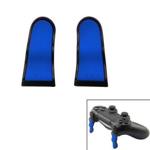 Trigger extenders for PS4 Sony PlayStation 4 controller trigger L2 R2 rubberised Extra Long - Blue & Black | ZedLabz - 1