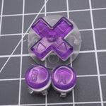 Hand cast custom resin buttons for Nintendo Game Boy Advance - Chrome Purple | Lab Fifteen Co