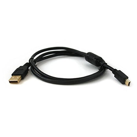 USB charging cable for Sony PS3 controller 3m gold plated mini extra long charge & play lead - Black | ZedLabz - 2