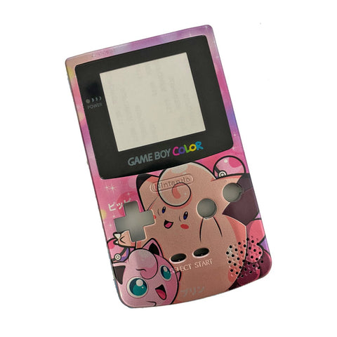 UV printed design by Jamesyplays - Jigglypuff style housing shell case kit for Nintendo Game Boy Color - Silver| ZedLabz - 1