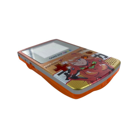 UV Printed shell for Nintendo Game Boy Color custom Asuka inspired design - UV printed front & clear orange back housing | Nextstopplease - 2