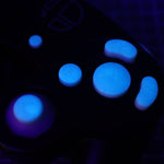 Hand cast custom resin buttons set for Nintendo GameCube - Glow in the dark blue GITD [NGC] | Lab Fifteen Co