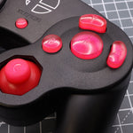 Hand cast custom resin buttons set for Nintendo GameCube - Raspberry candy [NGC] | Lab Fifteen Co