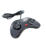 Wired controller for Sega Saturn compatible replacement with 1.8m cable - 2 pack black | ZedLabz - 3