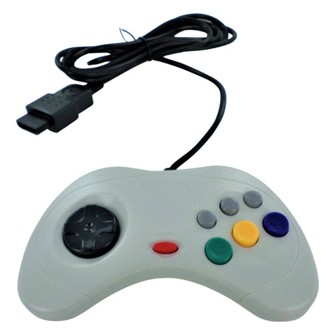 Wired controller for Sega Saturn compatible replacement with 1.8m cord - grey/coloured | ZedLabz - ZedLabz800787