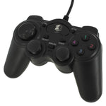 Wired controller for Sony PlayStation 2 PS2 & PS1 double shock turbo analog compatible replacement - black | ZedLabz - 1