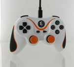 Wired Controller For Sony PS3 With Extra Long 3M Cable - White & Orange | ZedLabz - 1