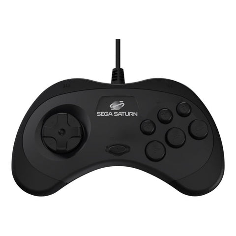 Wired controller pad for Sega Saturn officially licensed - 10ft (3 meters) Black | Retro - Bit - 2