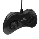 Wired controller pad for Sega Saturn officially licensed - 10ft (3 meters) Black | Retro - Bit - 4