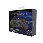 Wireless 2.4G pro controller for Sega Saturn, PC, & Mac officially licensed - Black | Retro - Bit - 16