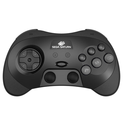 Wireless 2.4G pro controller for Sega Saturn, PC, & Mac officially licensed - Black | Retro - Bit - 2