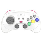 Wireless 2.4G pro controller for Sega Saturn, PC, & Mac officially licensed - White | Retro - Bit - 2