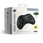 Wireless Controller for Sega Saturn, PC, & Mac 2.4G - Black | Retro - Bit - 8