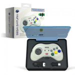 Wireless Controller for Sega Saturn, PC, & Mac 2.4G - White | Retro - Bit - 3