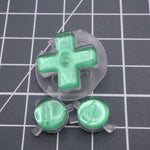 Hand cast custom resin buttons for Nintendo Game Boy Color (GBC CGB) - Chrome Green | Lab Fifteen Co