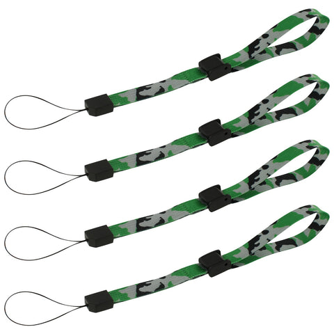 Wrist strap for handheld games consoles, cameras & mobiles adjustable – 4 pack Grey & Green Camouflage | ZedLabz - 1