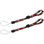 Wrist strap for Wii DS 3DS PSP Vita Camera Mobile Phone adjustable - 2 pack Red Grey Camo | ZedLabz - 1