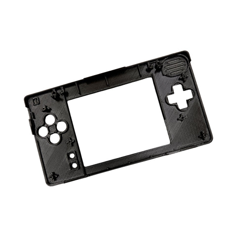 Faceplate for Game Boy Macro console (Nintendo DS Lite mod) 3D printed - Black | Helder game tech