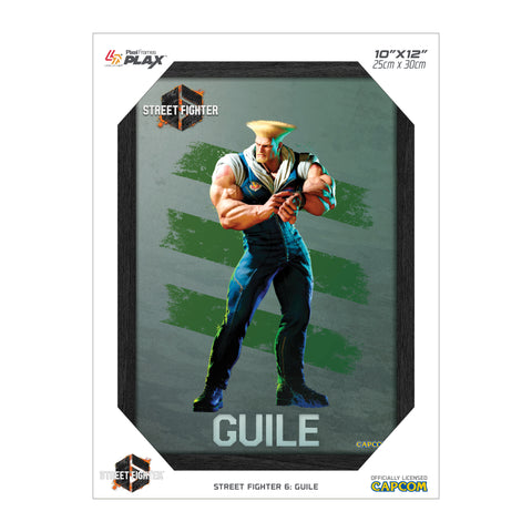 Street Fighter 6 Guile Plax lenticular frame 3D wall art officially licensed 10"x12" inch (23x30cm) | Pixel Frames