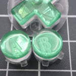 Hand cast custom resin buttons for Nintendo Game Boy Advance - Chrome Green | Lab Fifteen Co