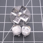 Hand cast custom resin buttons for Nintendo Game Boy Advance - Chrome Silver | Lab Fifteen Co