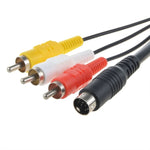 AV composite cable for Sega Genesis 2/3 (Mega Drive 2/3) RCA audio video lead 1.8m (6ft) | XYAB